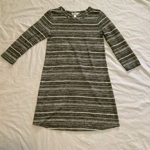 Market & Spruce heathered green striped sweater dress